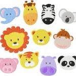 Set of eleven 4x4 zoo  jungle baby face filled machine jessecmault