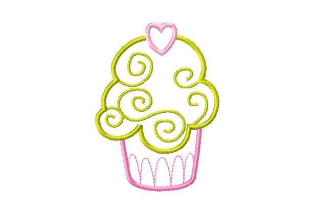 Instant Digital Download 4x4 Set 16 Cupcake Cup Cakes Applique Machine Embroidery Designs